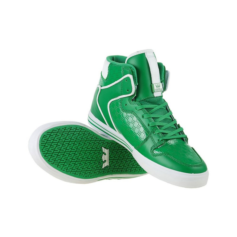 Supra Vaider Men's High Tops Green | PVS-837912