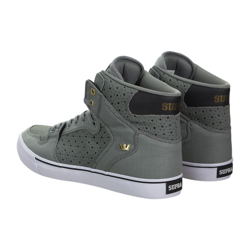 Supra Vaider Men's High Tops Grey Black | YJI-054718