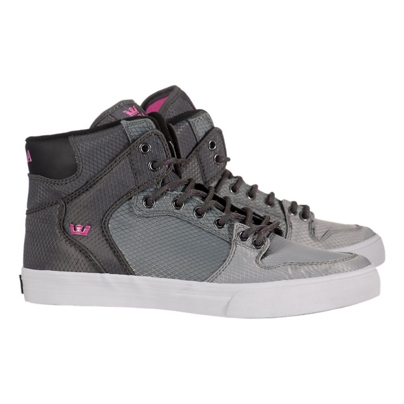 Supra Vaider Men's High Tops Grey Black | JOE-372810