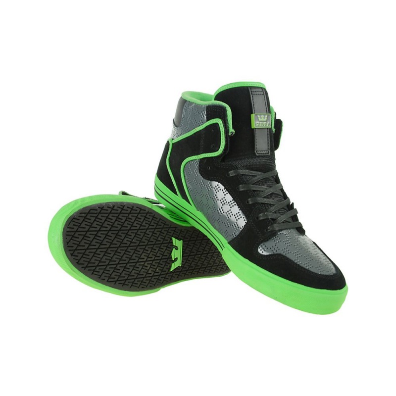 Supra Vaider Men's High Tops Grey Black | TNU-623815