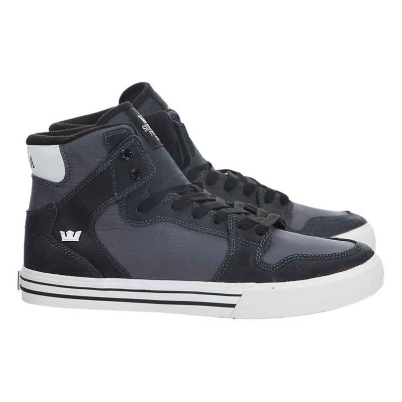 Supra Vaider Men's High Tops Grey Black | MPX-742318