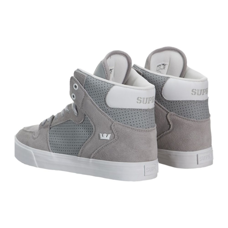 Supra Vaider Men's High Tops Grey White | KVA-268459