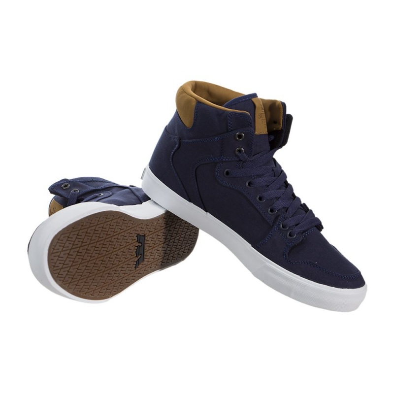 Supra Vaider Men's High Tops Navy | BFY-543801