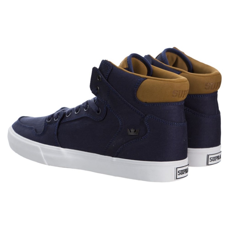 Supra Vaider Men's High Tops Navy | BFY-543801