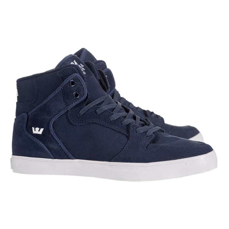 Supra Vaider Men's High Tops Navy | LZE-016834