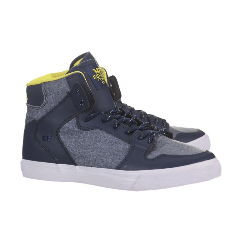 Supra Vaider Men's High Tops Navy | PCH-631940