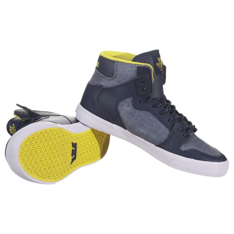 Supra Vaider Men's High Tops Navy | PCH-631940