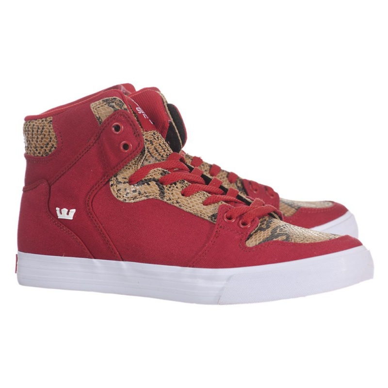 Supra Vaider Men's High Tops Red Brown | CBX-675032