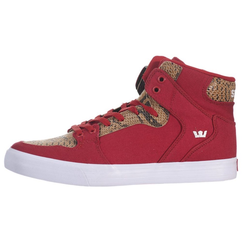 Supra Vaider Men\'s High Tops Red Brown | CBX-675032