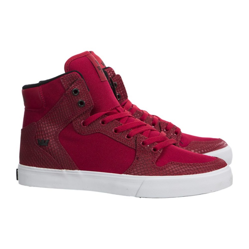 Supra Vaider Men's High Tops Red | AHK-762318