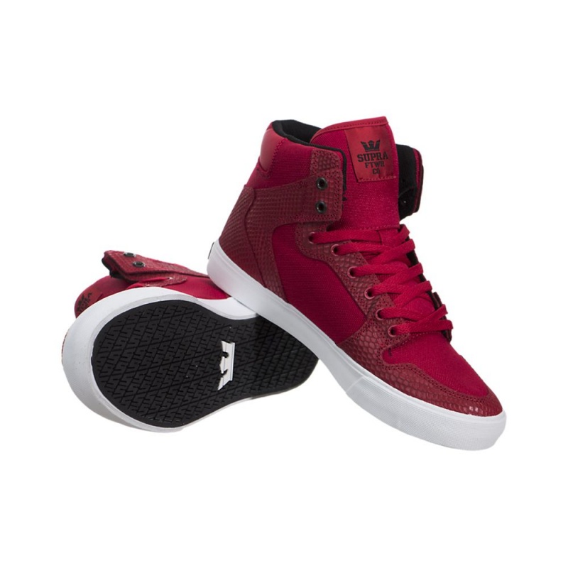 Supra Vaider Men's High Tops Red | AHK-762318