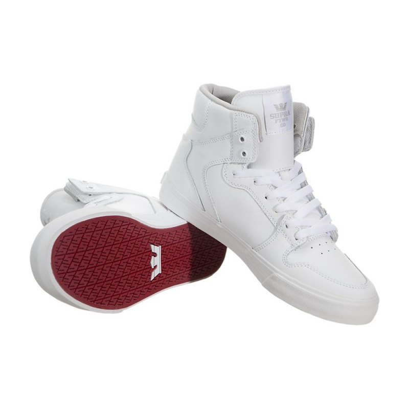 Supra Vaider Men's High Tops White | XZG-904723