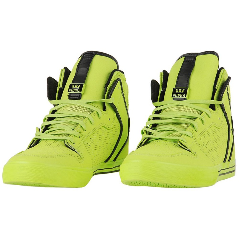 Supra Vaider Men's High Tops Yellow | XOS-079324