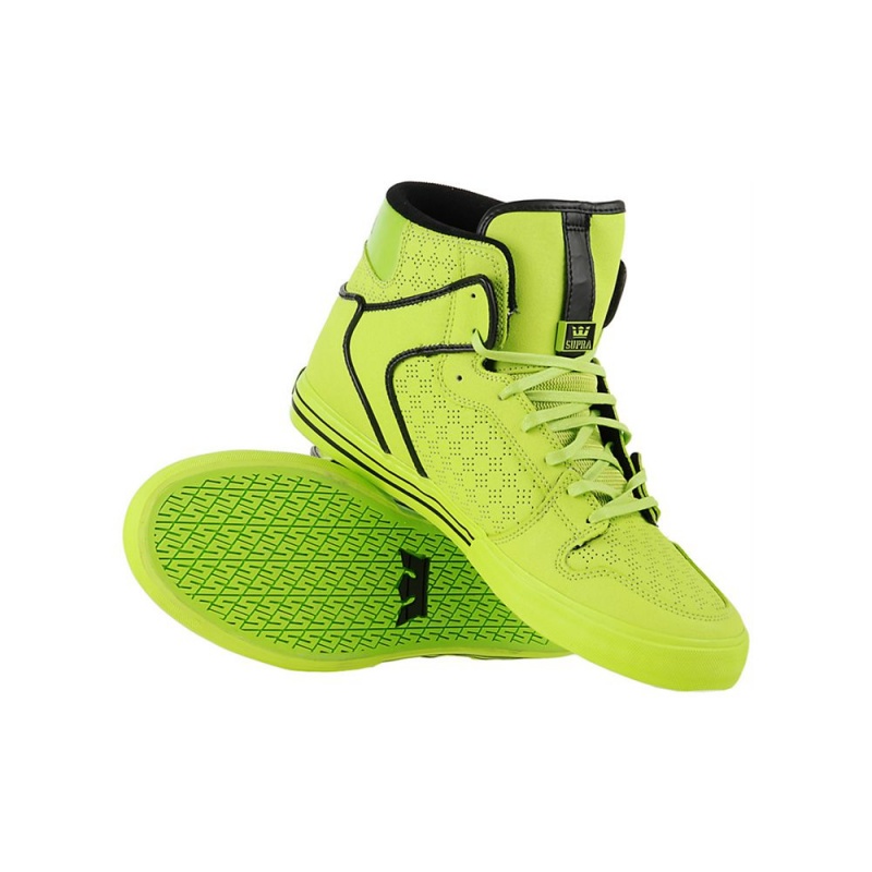 Supra Vaider Men's High Tops Yellow | XOS-079324