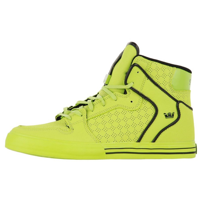 Supra Vaider Men\'s High Tops Yellow | XOS-079324