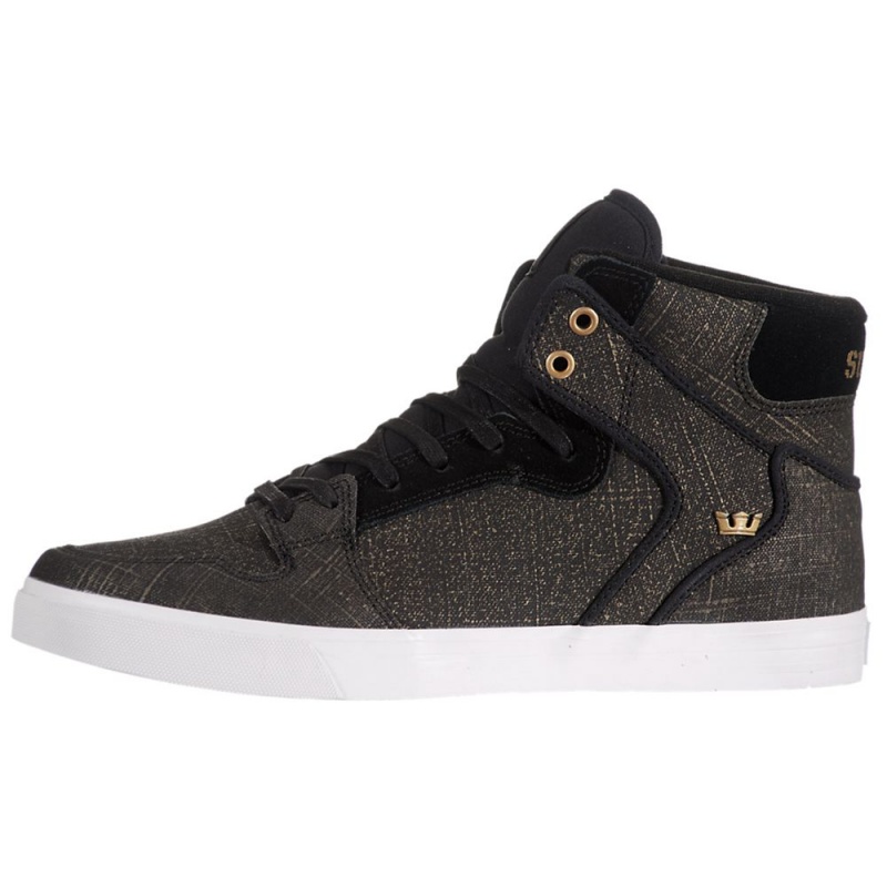 Supra Vaider Women\'s High Tops Black Gold | FYR-860953