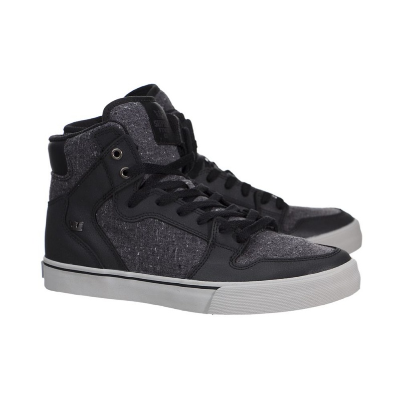 Supra Vaider Women's High Tops Black Grey | PWO-892734