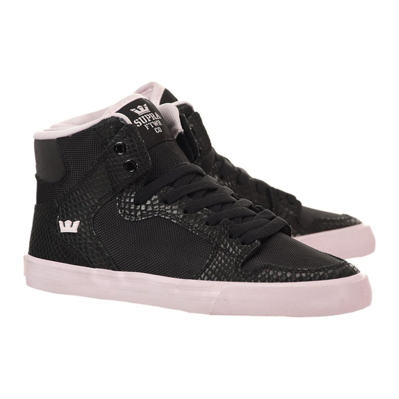 Supra Vaider Women's High Tops Black Pink | YKI-810753