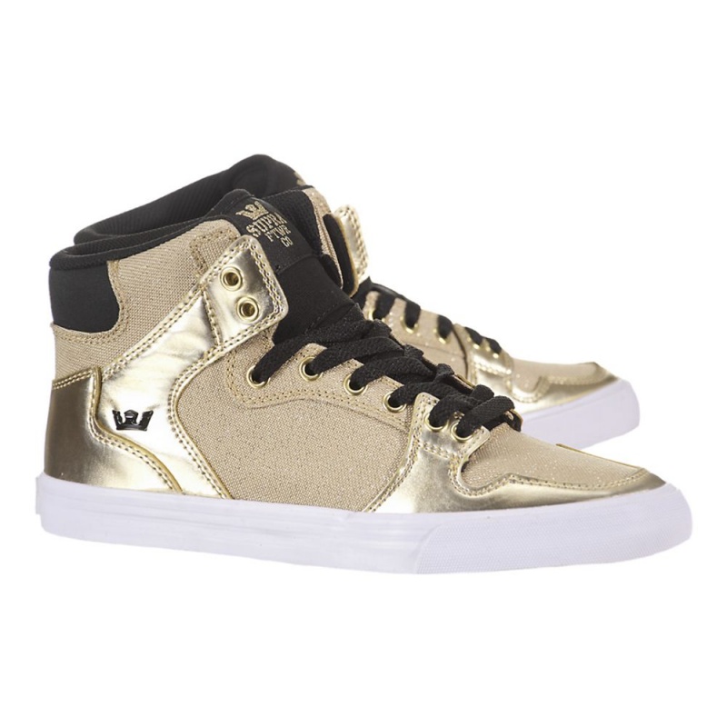 Supra Vaider Women's High Tops Gold | XDI-401935