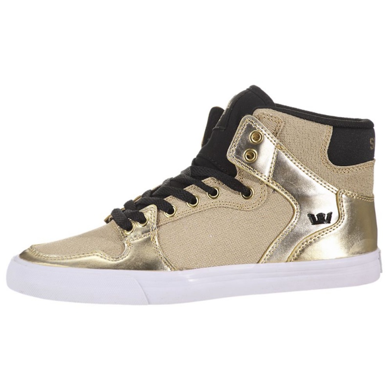 Supra Vaider Women\'s High Tops Gold | XDI-401935