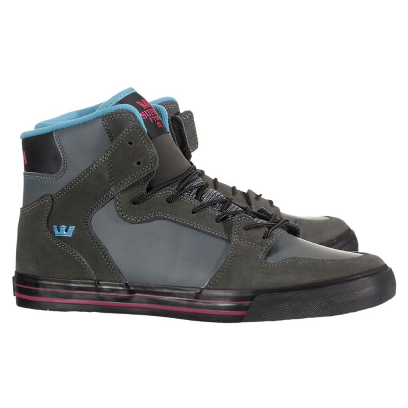 Supra Vaider Women's High Tops Grey Black | YPZ-913248