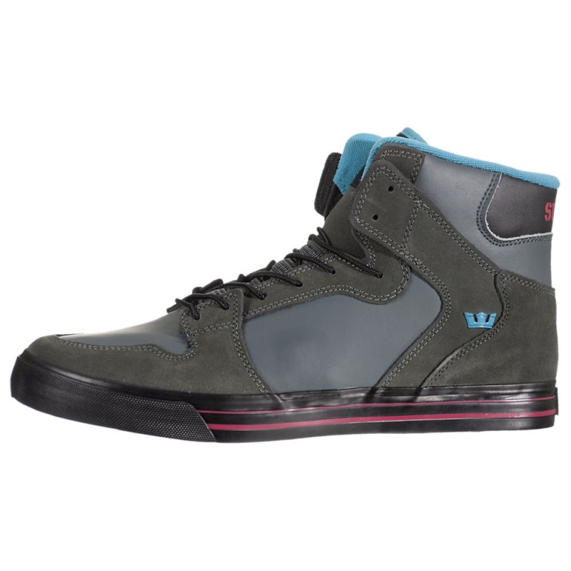 Supra Vaider Women\'s High Tops Grey Black | YPZ-913248